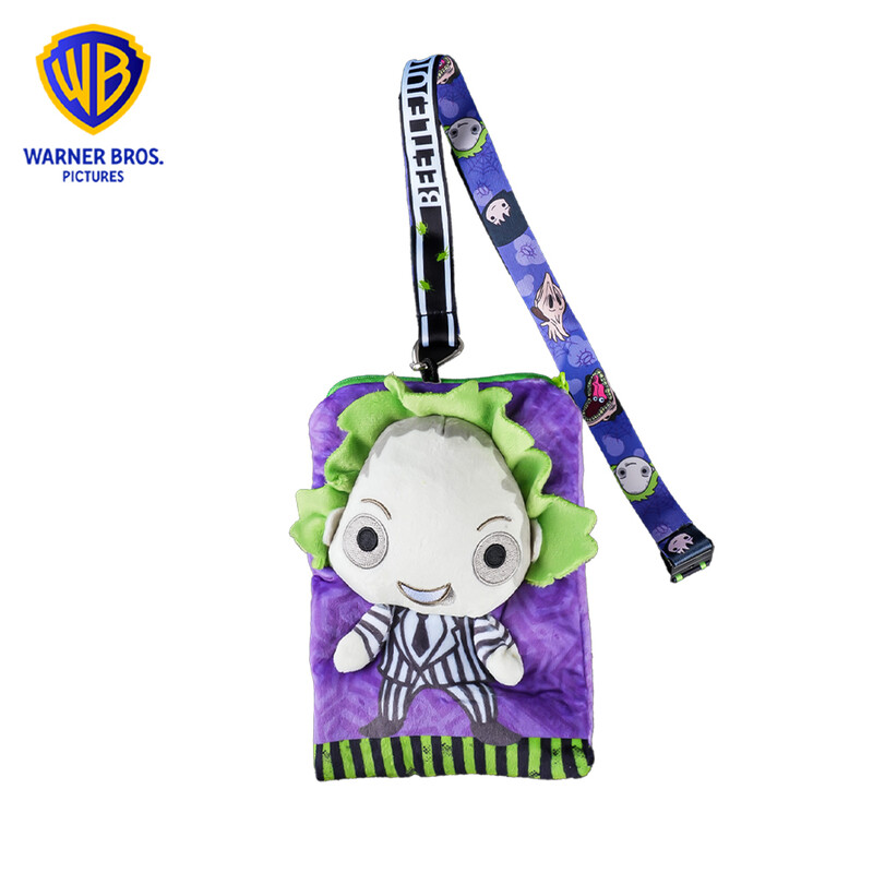 1pc Beetlejuice Plush Smartphone-Fit Lanyard Card Holder Officially Licensed Magical