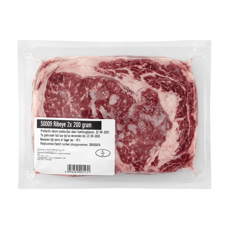 Geportioneerde ribeye steak 400 g