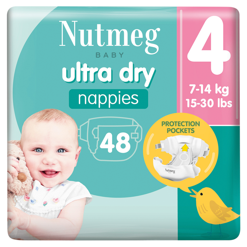 Baby Ultra Dry Nappies Dry Size 4 48 Pack