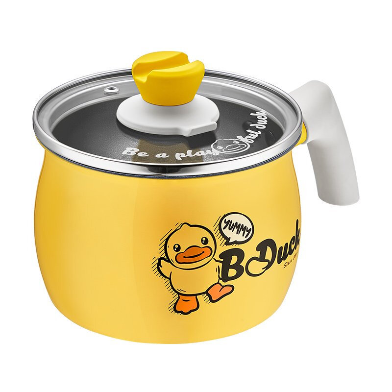 x B.DUCK 14cm Aluminium Milk Pot with Glass Lid