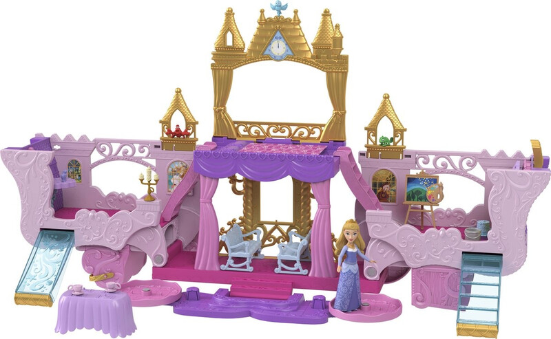 Disney Princess speelset koets naar kasteel - inclusief Aurora pop, meerkleurig