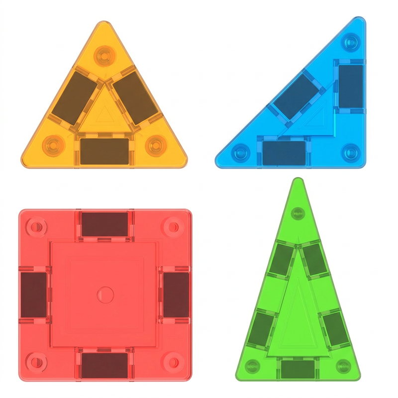 XINQIYUAN Magnetische Bouwblokken 3,75cm Platte Magnetische Tegels Set 32st [Willekeurige mix – Kleuren alleen uit hoofdafbeelding]