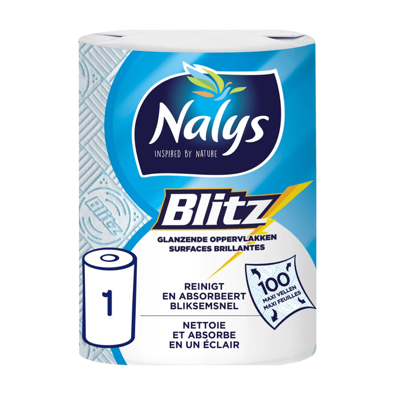 Nalys Blitz papier ménager 1 rouleau dans un emballage en papier