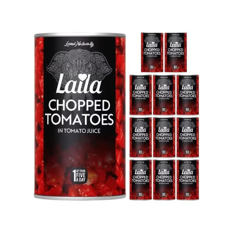 Laila Canned Chopped Tomatoes 12x400g