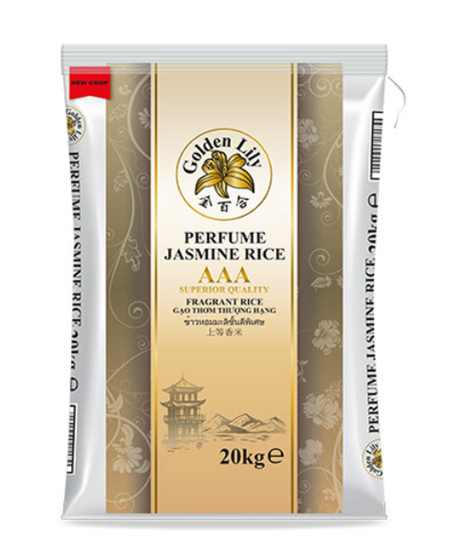 Golden Lily Premium Jasmine Rice 20kg Long Grain Fragrant White Rice