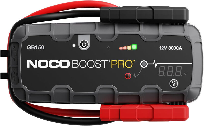 NOCO Boost GB150: 3000 A UltraSafe Starthilfe Powerbank – 12 V Lithium-Starthilfegerät & Starterkabel – Tragbarer Booster für Benzinmotoren bis 9,0 L & Dieselmotoren bis 7,0 L