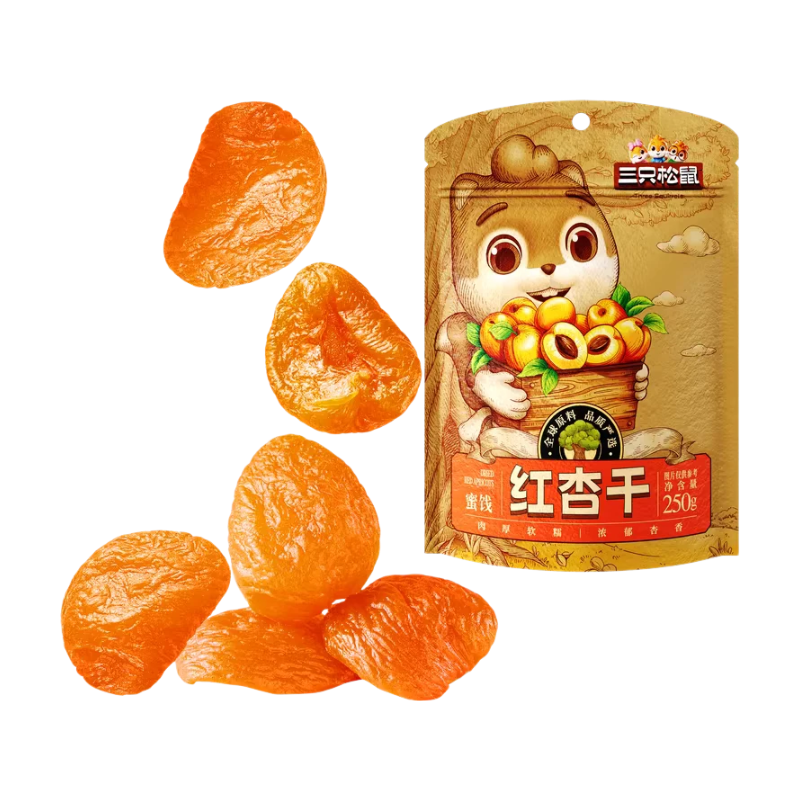Three Squirrels Red Apricot Dried, 250g