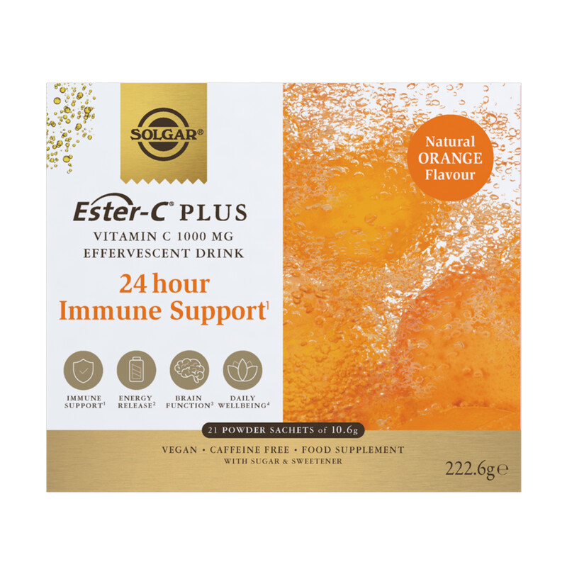 Solgar Ester-C Effervescent Vitamin C Immune Support Drink Sachets - 21 Sachets
