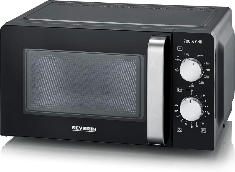 Severin 7781 Mikrowelle Schwarz 700W Timerfunktion, Grillfunktion