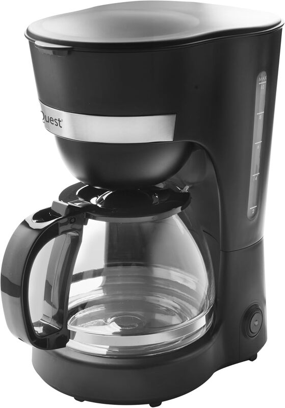 Drip Filter Coffee Machine, Reusable Nylon Filter, 1.25 L Capacity, Black – 36579