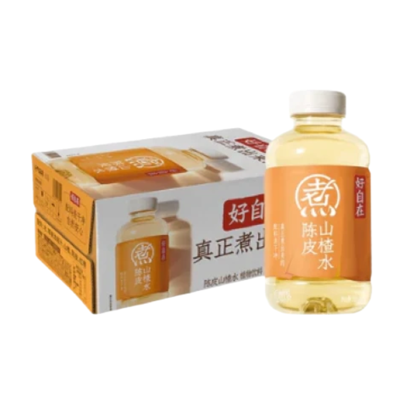 Genki Forest HaoZizai Tangerine Peel & Hawberry Drink, 500ml x 15 bottles/case