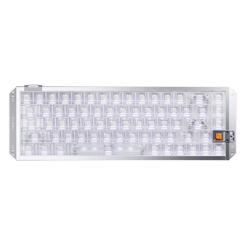 FLASH 68HE Series Magnetic Switch Wired Keyboard (Phantom White, Tianba Switch) - Ful