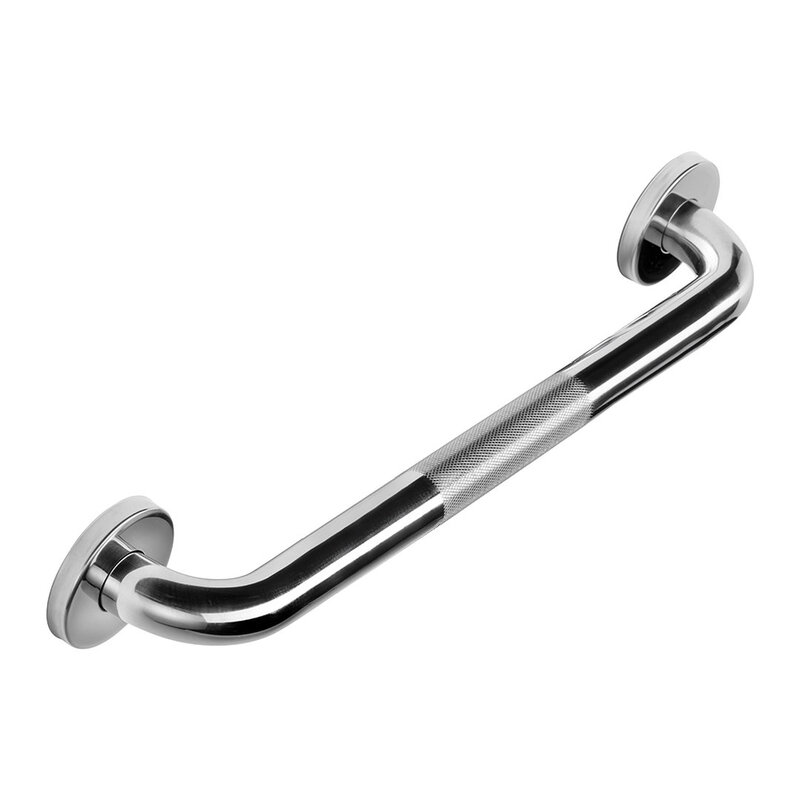 Stainless Steel Grab Bar with Anti-Slip Grip 450mm - Chrome