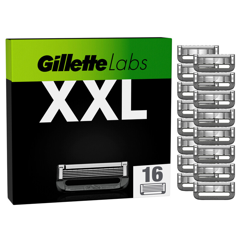 Gillette Herren Schwarz Labs Rasierklingen 16 Original Ersatzklingen, - Image 4