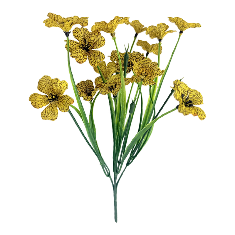 Wei's moment 9 Bundels Kunstbloemen, UV-Bestendige Kunstbloemen Kunstplanten Buiten, 6 Kleuren Realistische Kunst Plastic Lentebloemen In Potten Binnen Voor Huis Tuin Veranda Balkon Raambak Decoratie Geel, Nieuwjaarsverkoop, Top Cadeau Keuzes