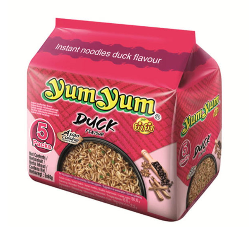 Yum Yum instant noedels met eendensmaak 5 x 60 g (5 pakjes)