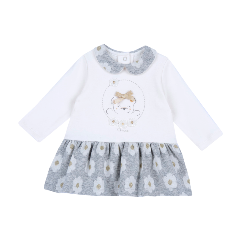 Chicco dames jurk met lange mouwen 74 lichtgrijs