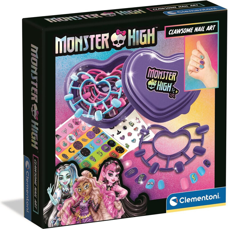 Clementoni Monster High nageltattooset - paars, 2 stuks