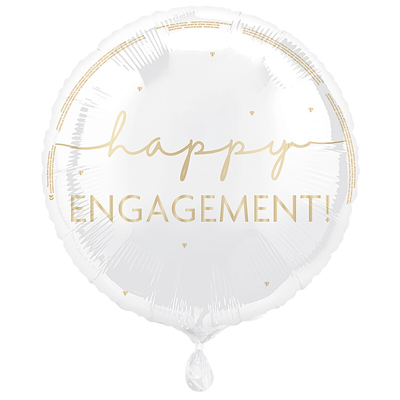 Unique Happy Engagement Foil Balloon, 45cm