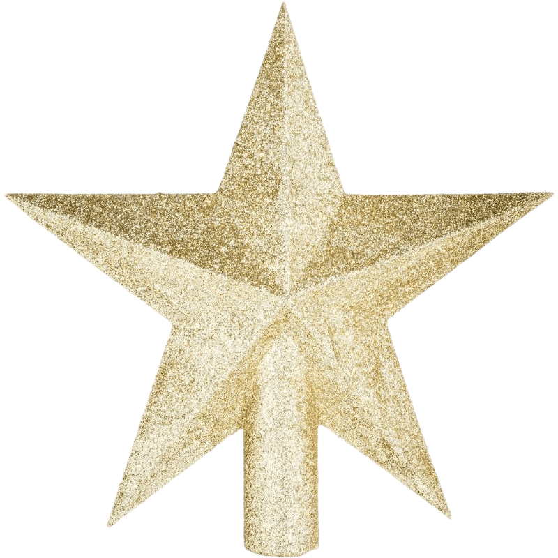 GLITT STAR TREE TOP 22CM GOLD