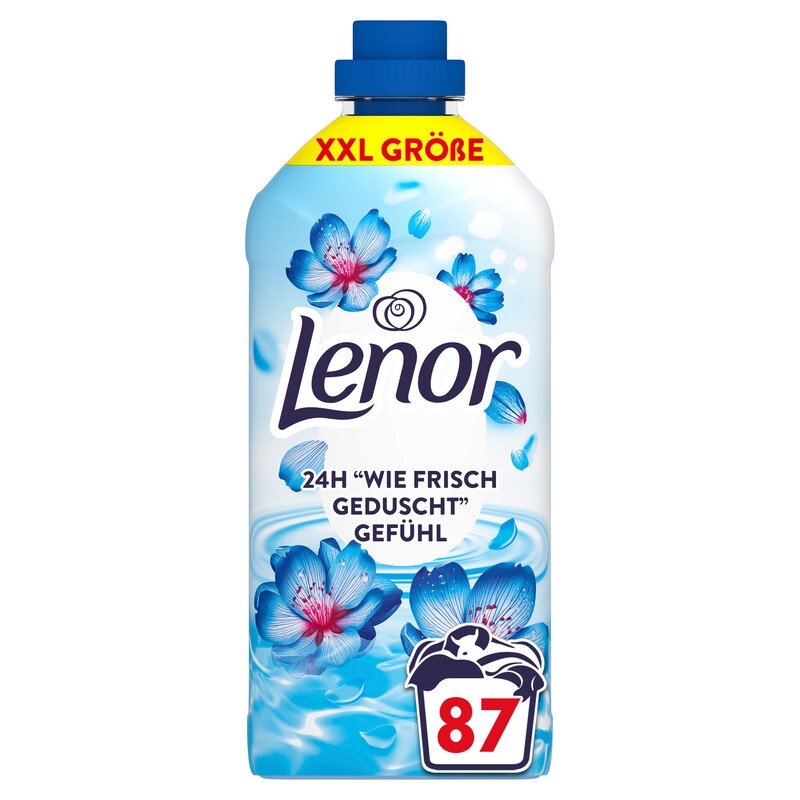 Lenor Weichspüler 87 Waschladungen, Aprilfrisch, 24H “Wie Frisch Geduscht“ Gefühl