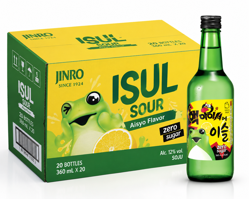 Jinro Isul Sour (Aisyo-smaak) soju 20 x 360 ml