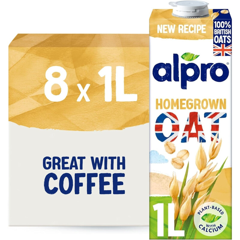 Alpro Oat Original Long Life Drink 8 X 1L