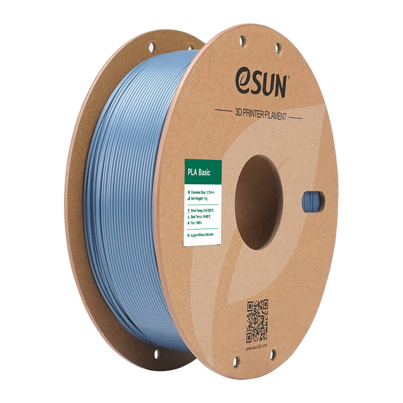 eSUN PLA-Basic 3D-printfilament 1,75 mm - Lichtgrijs 1 kg, Hoge snelheid & hoog kosteneffectief geüpgraded PLA 3D-filament voor de meeste printers snelle levering