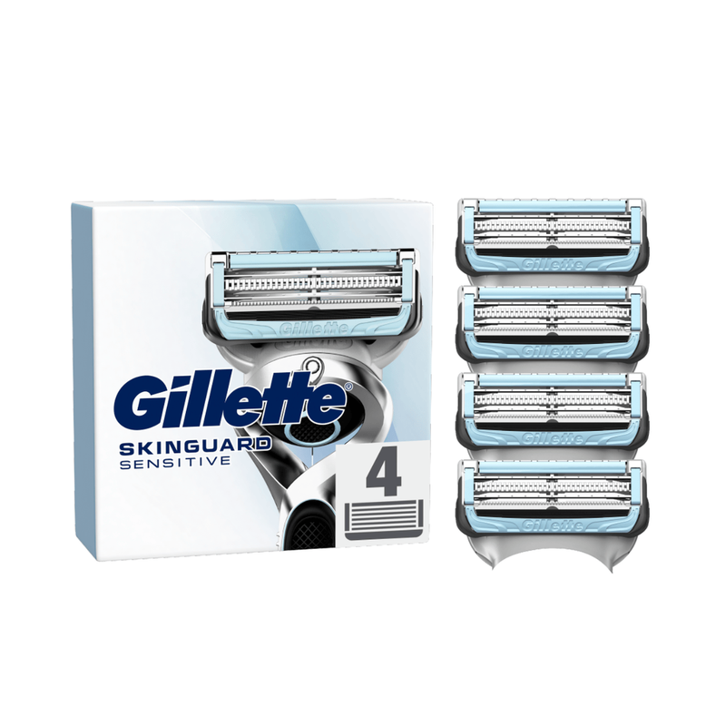 Gillette Skinguard Sensitive Razor Blade Refills For Men, 4 Blades