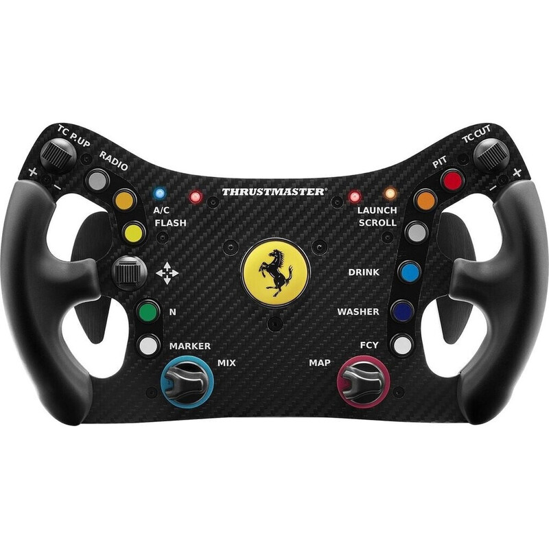 Thrustmaster Ferrari 488 GT3 Wheel Add-On - Échelle 1:1, Fibre de Carbone, Palettes Magnétiques en Métal, Compatible PC/PS/Xbox, Version de Vente