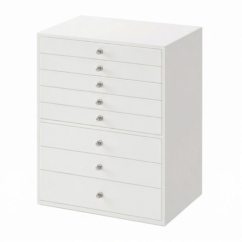 Ochama X Songmics Ochama Jewellery Box, 8-Tier Jewellery Organiser With Drawers, Large Capacity, Jewellery Storage, Modern Style, Gift For Loved Ones, Cloud White