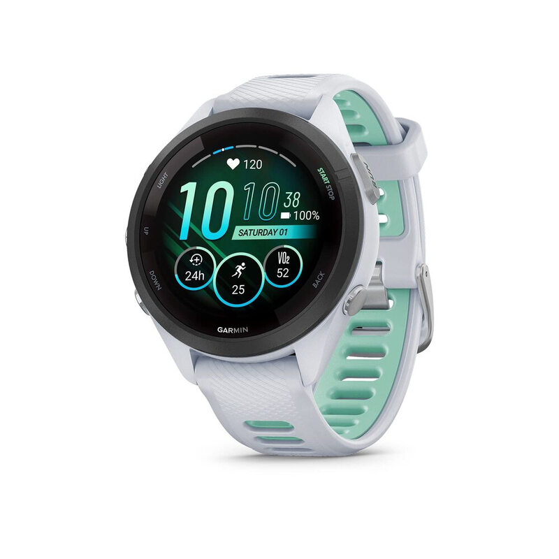 GARMIN Smartwatch Forerunner 265S, 42 mm im Whitestone Design, die perfekte Sportuhr für ambitionierte Läufer