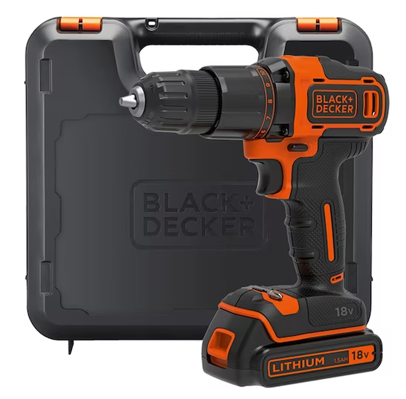 Black + Decker 18V Cordless Hammer Drill with 160 Accessories