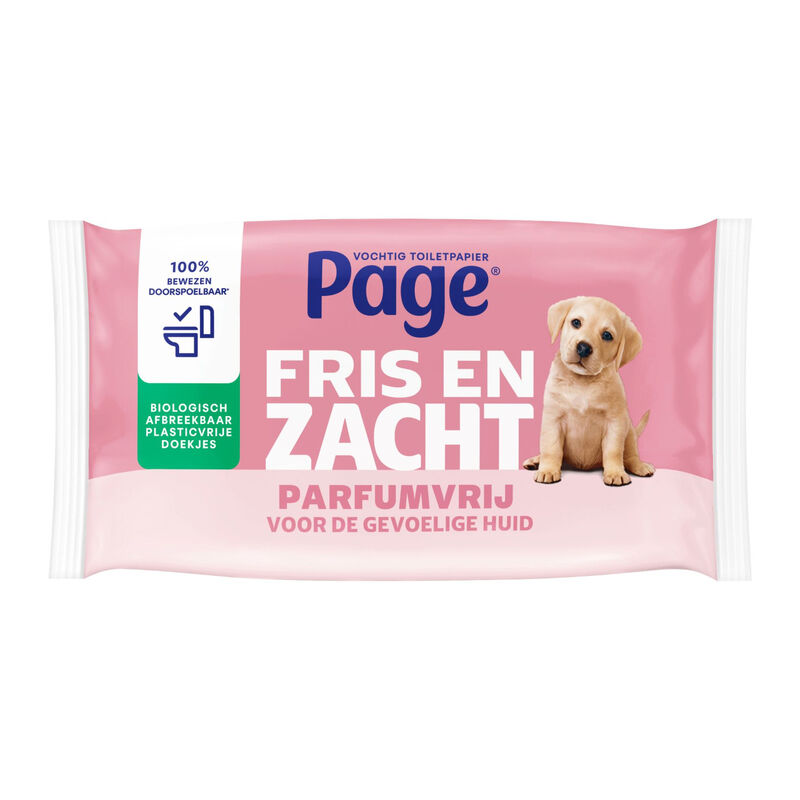 Page Vochtig Toiletpapier - Fris & Zacht (Sensitive) 38st