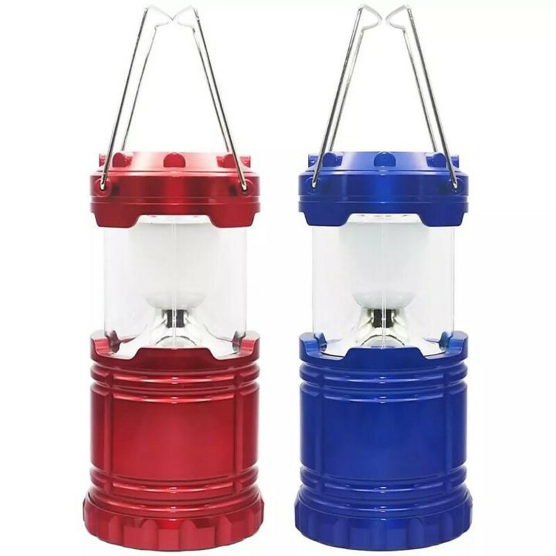 LED CAMPING LANTERN RED & BLUE