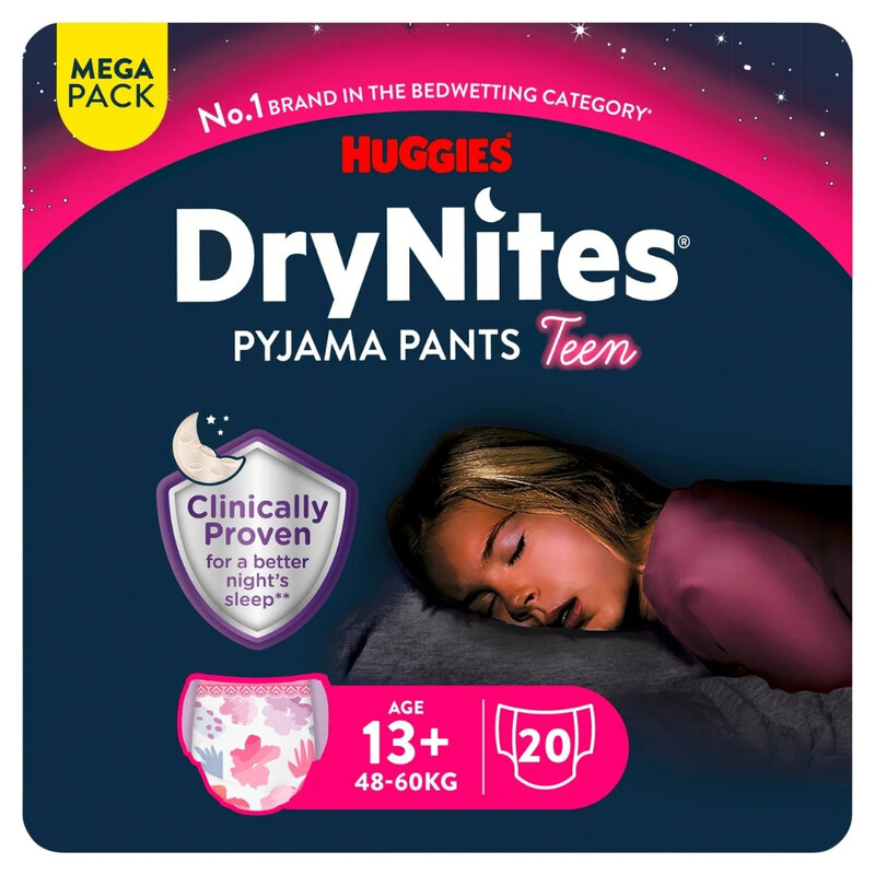 Huggies Drynites Girl 13+ Years - 20 Pack