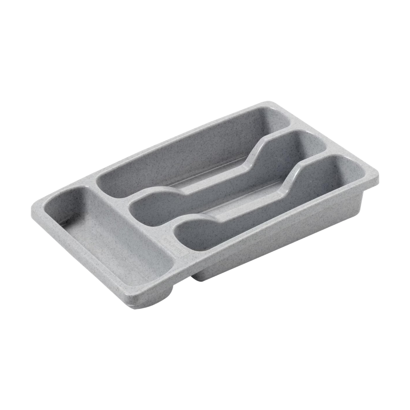Curver bestekbak 4 vakken S  - 33x20x6 cm - lichtgrijs