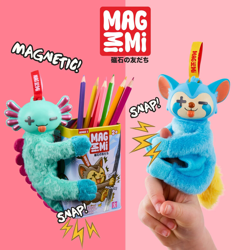 Mag Mi-Mi Magnetic Plush Blind Assortment for Kids, Collectible Mini Stuffed Animals with Surprise Hidden Features
