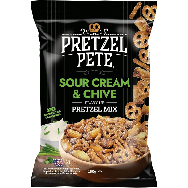 Pretzel Pete Cream Sour & Chive Pretzel Mix 160G
