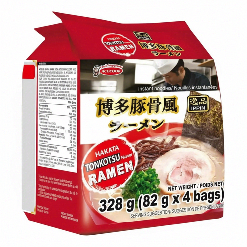 Acecook :Acecook Ippin Ins Noodles Bag Tonkotsu Flavour 328G(4P)