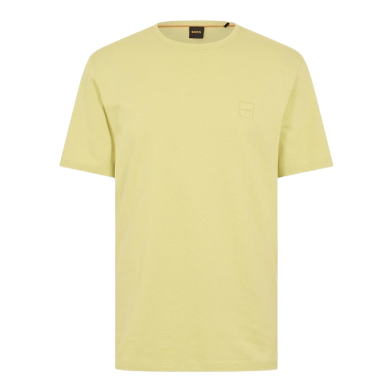 BOSS Cotton Jersey T-Shirt with Logo Patch - Medium Beige
