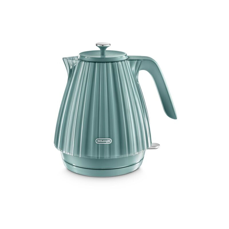 De'longhi Ballerina 1.7L Kettle, Rapid Boil, Plissé Texture, Laguna Green - KBD3001.G