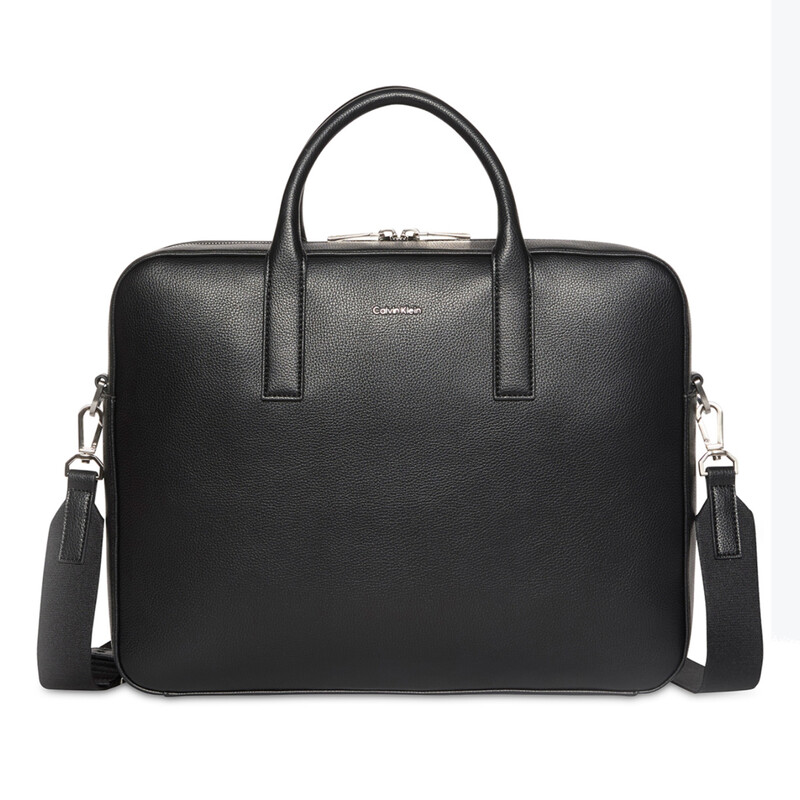 Calvin Klein Raised Logo Commuter Bag - Black