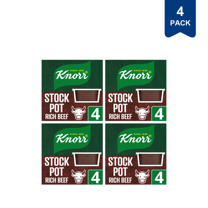 Knorr Rich Beef Stock Pot 4 Pack 112g (4 Packs)