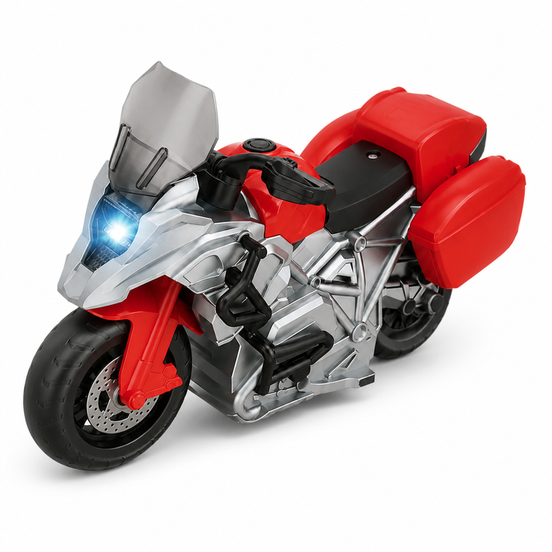 1:20 Schiebe- und Gleitspielzeug Wasservögel Motorrad Polizeiauto mit Licht und Musik
