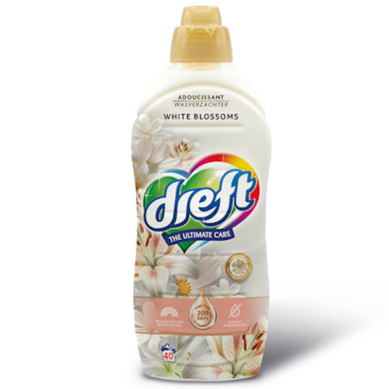 Dreft kleurversterker witte bloesems 40 doseringen 880 ml