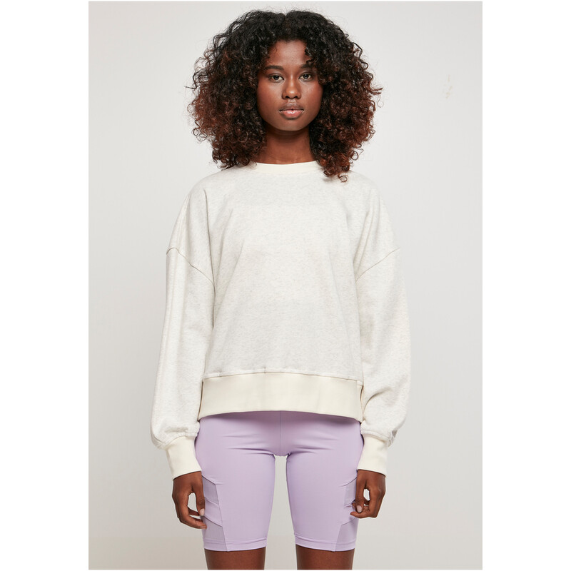 Urban Classics Damen Oversized Rainbow Crewneck, hellgrau, XL