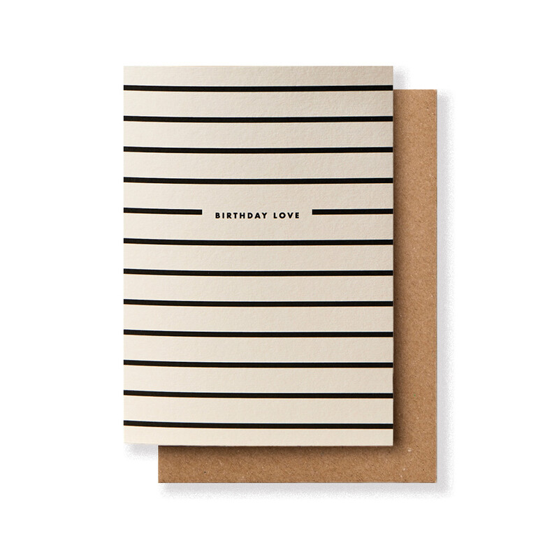 Stripe Birthday Love Card