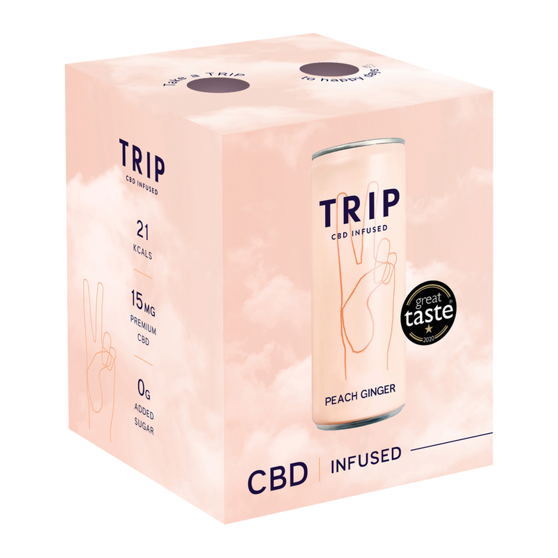 Trip Peach Cbd & Ginger 4 X 250Ml