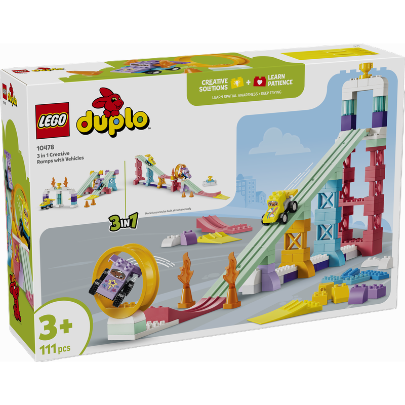 LEGO® DUPLO® Town 3-in-1 creatieve rampen met voertuigen 10478